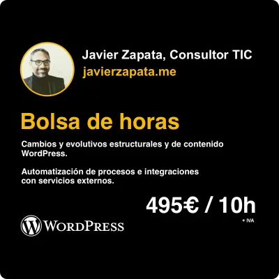 Bolsa de horas cambios y evolutivos WordPress